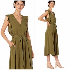 NWT-1.STATE BUTTON FRONT CROSSHATCH DRESS